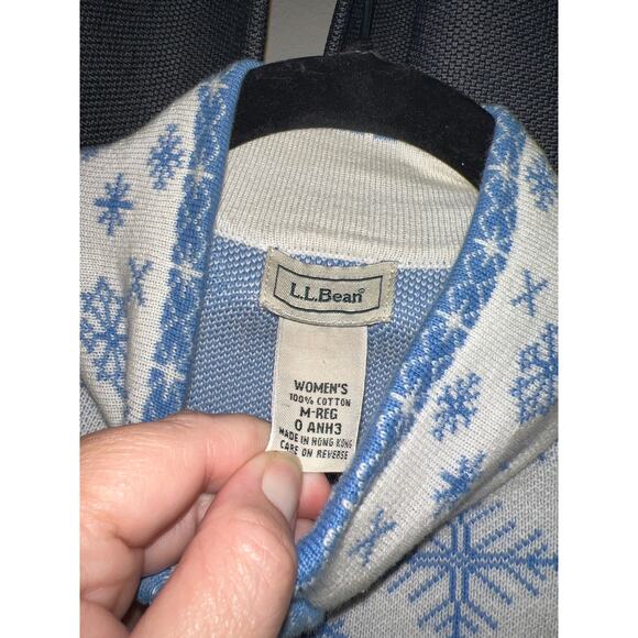 Ugly Christmas Sweater Xmas Cardigan Size Medium LL Bean - Picture 2 of 3